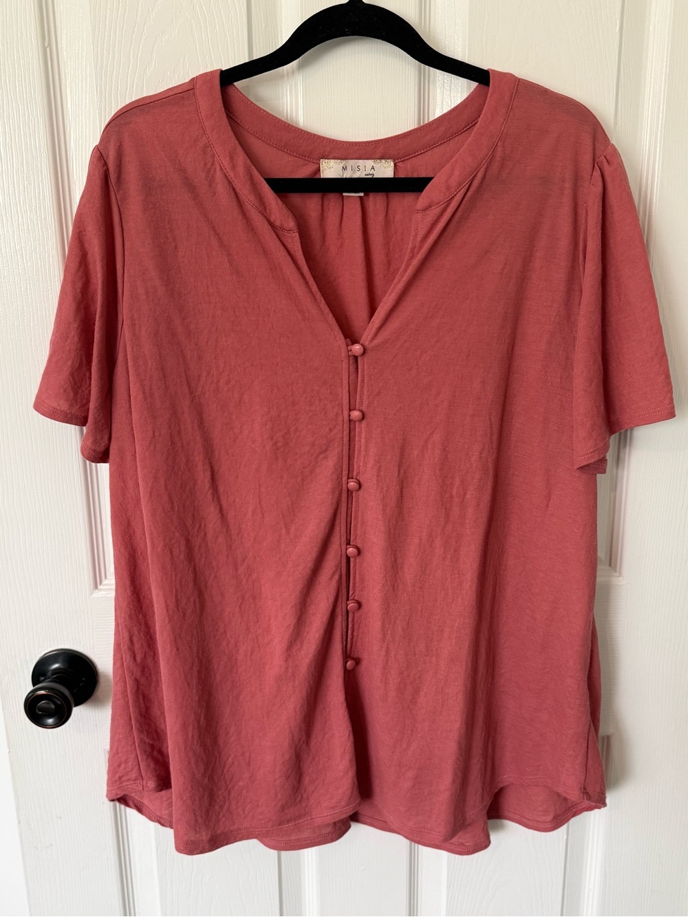 Misia Curvy Dusty Rose Blouse 2X